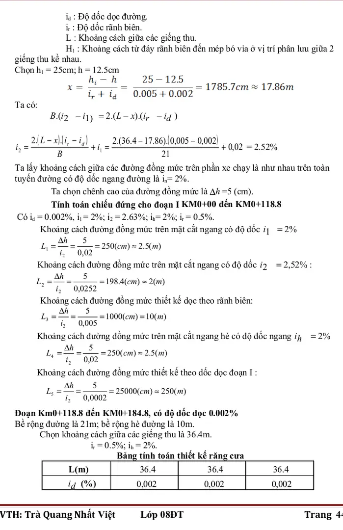 Bảng tính toán thiết kế răng cưa