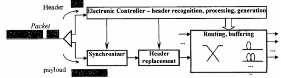 Hình 2.1 Chuyển mạch gói quang[23] 