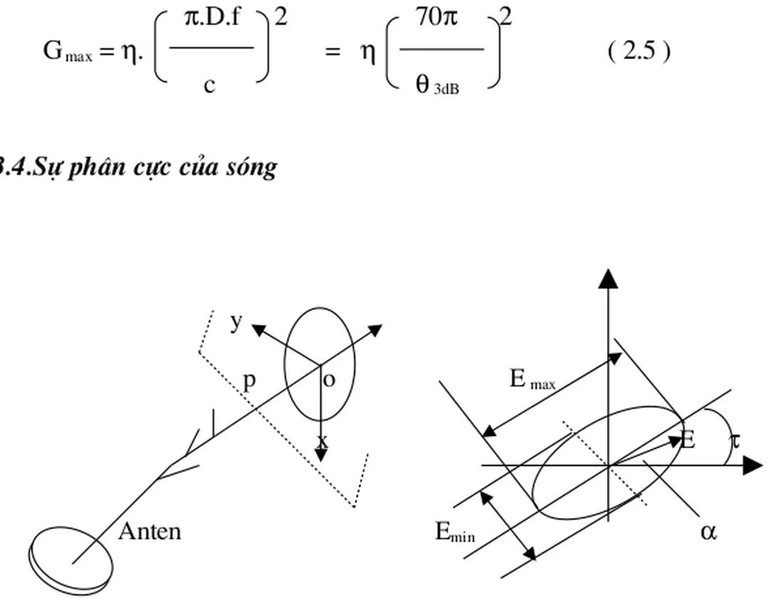 Hình 2.4: Mô tả sự phân cực của sóng điện từ trong không gian