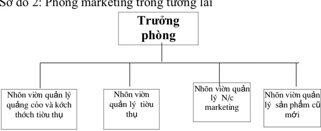 Sơ đồ 2: Phòng marketing trong tương lai
