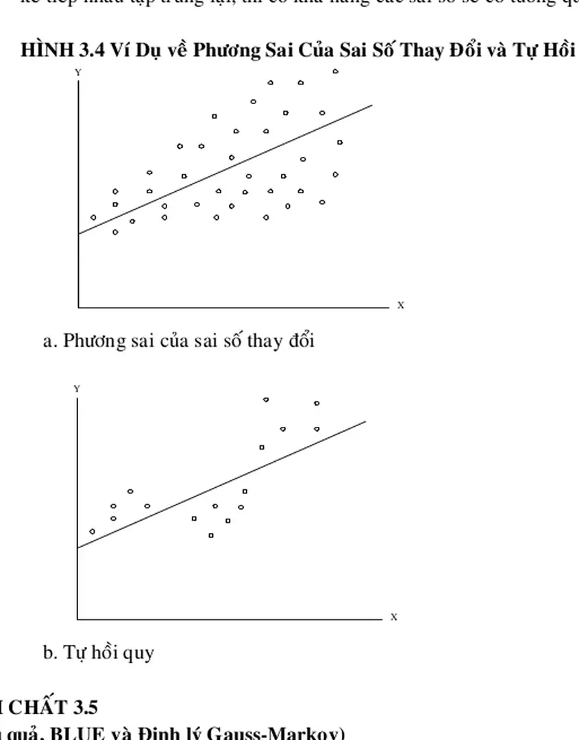 HÌNH 3.4 Ví Dụ về Phương Sai Của Sai Số Thay Đổi và Tự Hồi Quy 