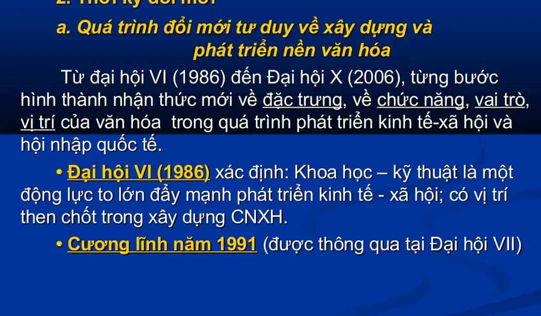 Hình thành nhận thức mới về  đặc trưng đặc trưng , về  , về  chức năng chức năng ,  ,  vai trò vai trò ,  ,  vị trí