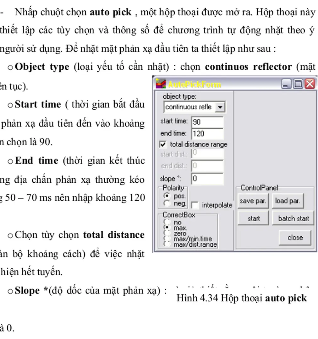 Hình 4.33 Thanh công cụ pick.