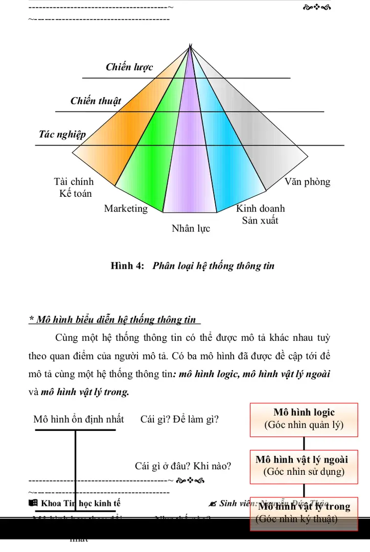Hình 4:   Phân loại hệ thống thông tin