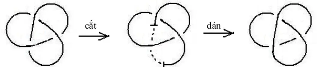 Đồ thị của một knot bất kì luôn có thể chuyển được về đồ thị của một knot  tầm thường sau hữu hạn lần thay đổi tính “trên , dưới” tại các crossing