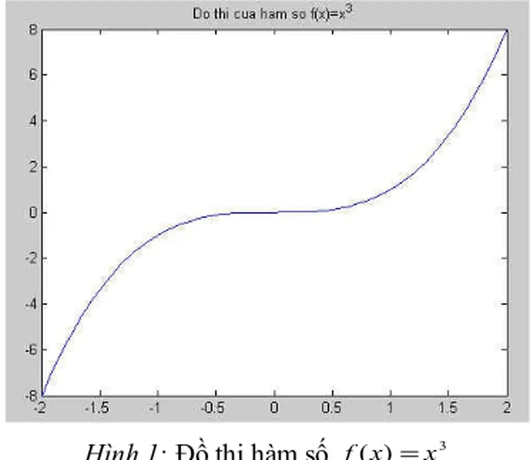 Hình 1: Đồ thị hàm số  f ( x ) = x 3