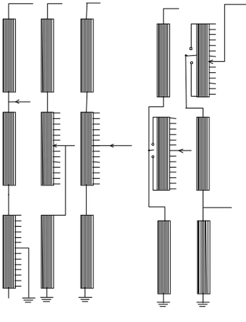 Sơ đồ ở hình 17-13c, dây quấn điều chỉnh nối trực tiếp với dây quấn nối tiếp và  song song