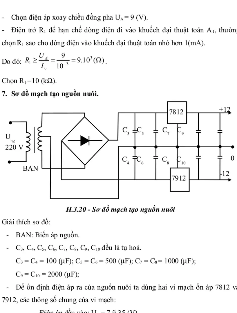 7. Sơ đồ mạch tạo nguồn nuôi.