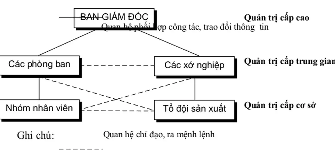 Sơ đồ 19: Các cấp quản trị trong cụng ty.