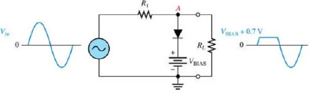 Hình vẽ dưới đây là một dạng sơ đồ mạch dịch mức điện áp: