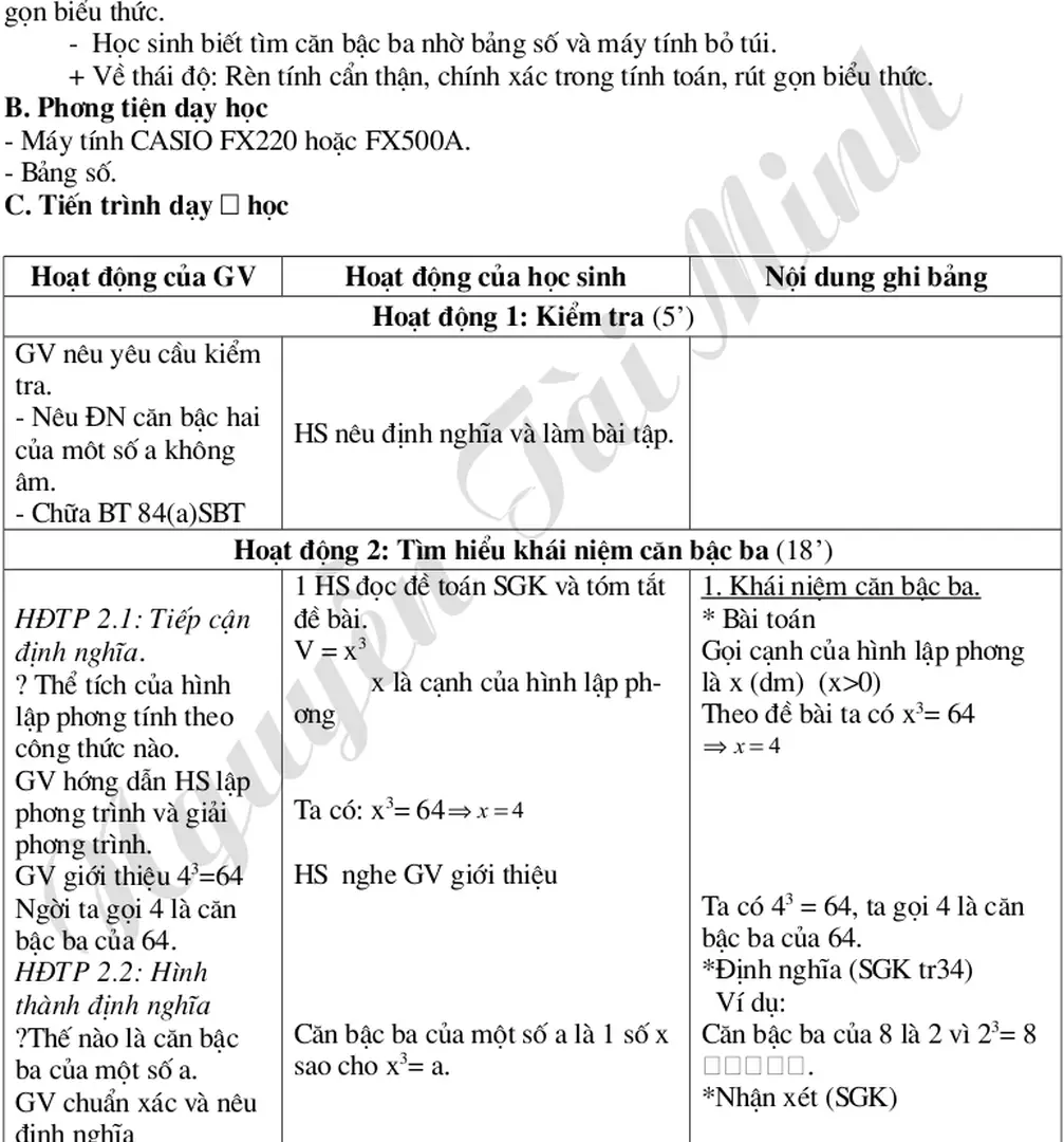 HĐTP 2.2: Hình  thành định nghĩa