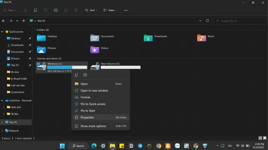 Hình 17: Properities