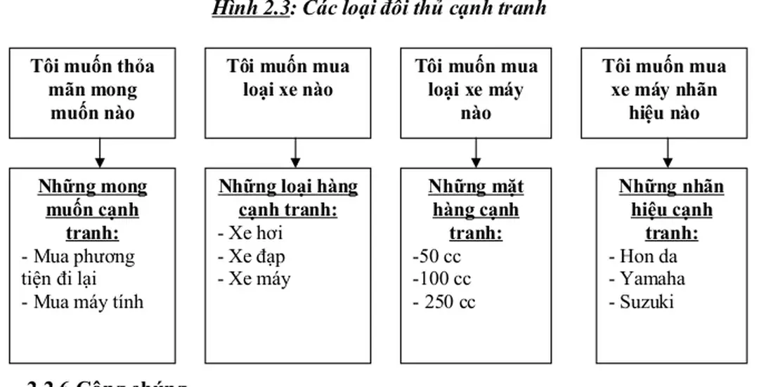Hình 2.3: Các loại đối thủ cạnh tranh