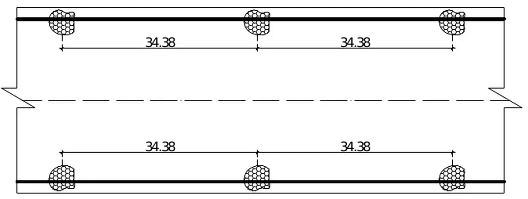 Hình 1.28: Sơ đồ bố trí các đống đất đổ đắp lề đường lần 3