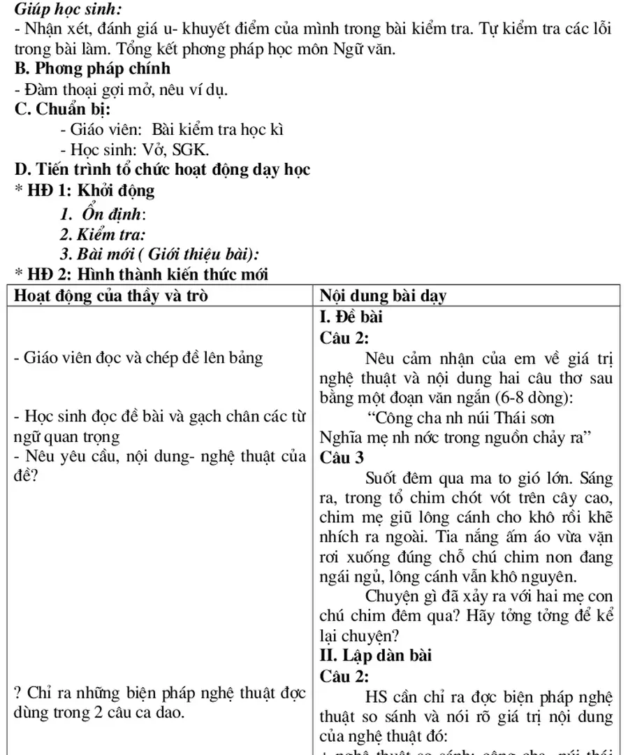 * HĐ 2: Hình thành kiến thức mới