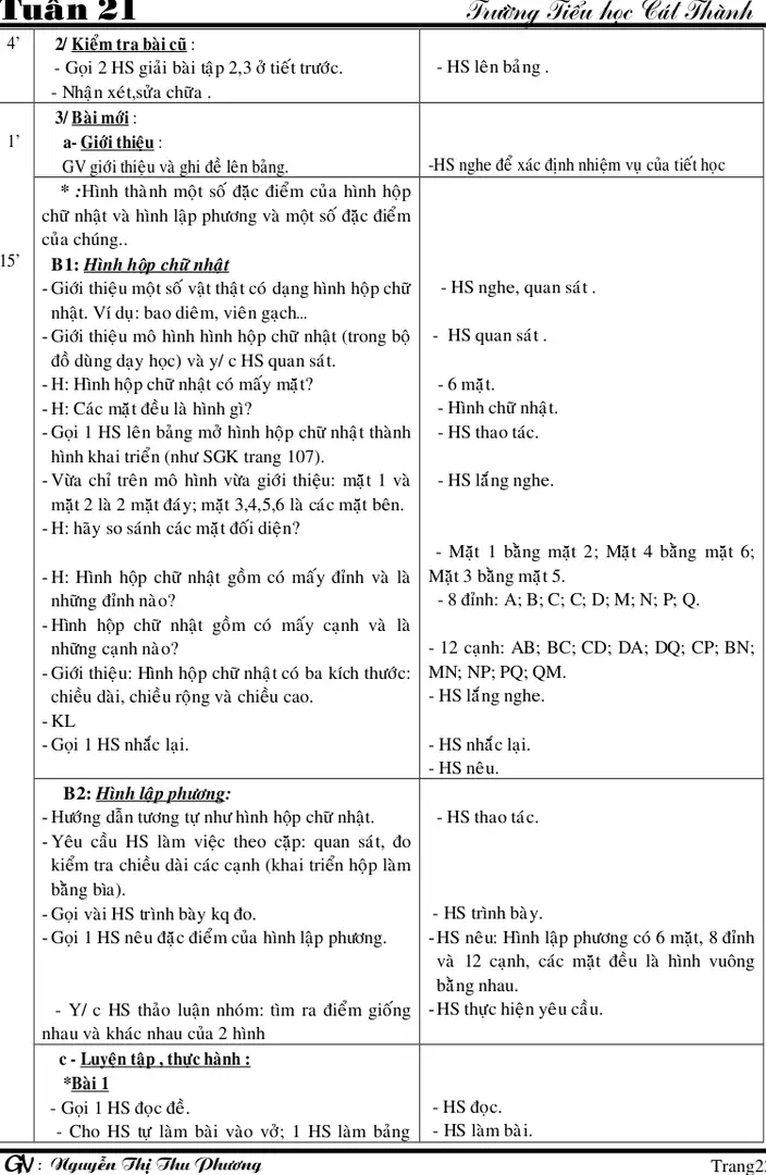 B1: Hình hộp chữ nhật