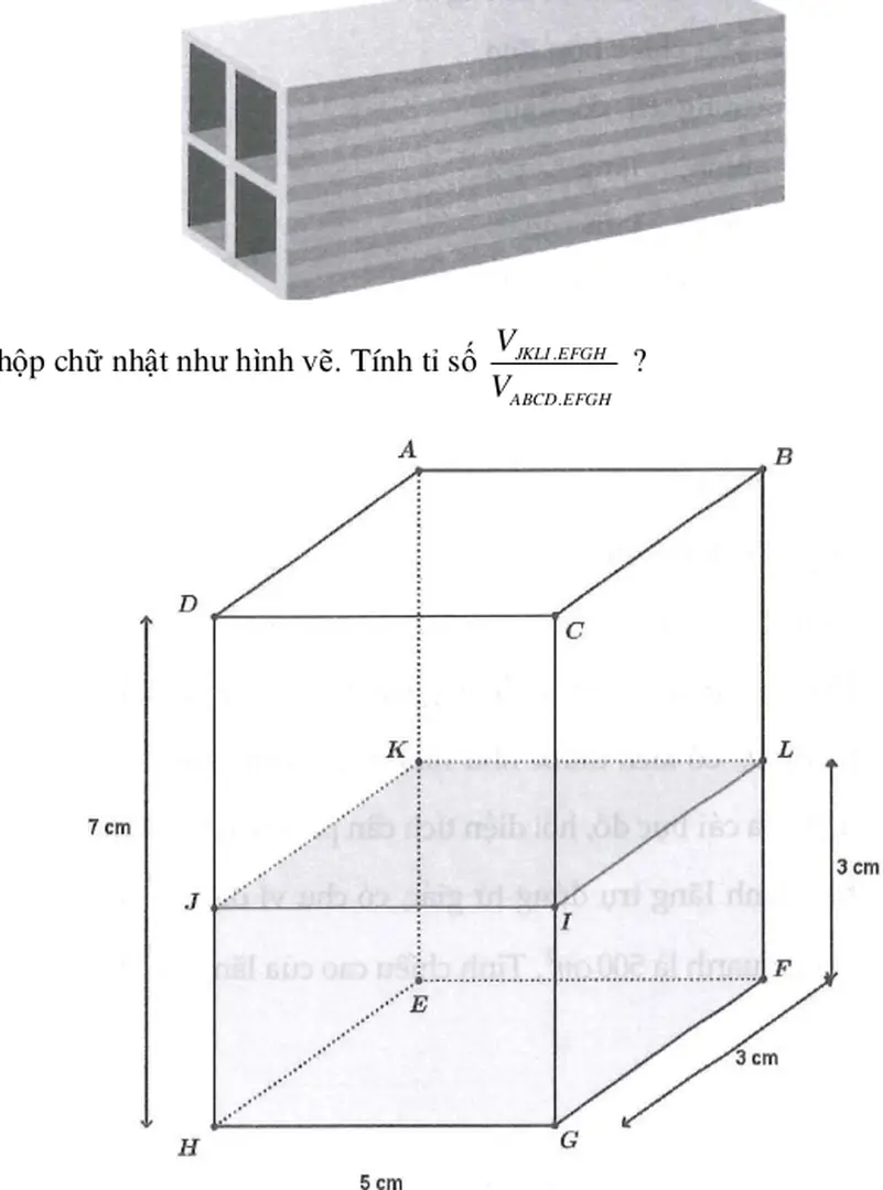 Hình lập phương ban đầu là a. Tính tỉ số V ban đầu  : V mới  = ?   