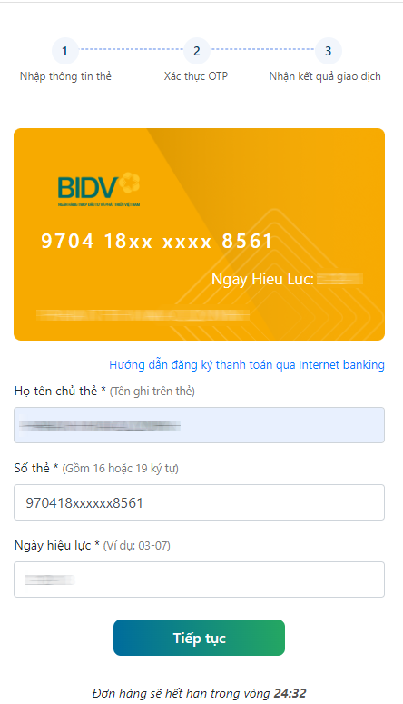 Th&ocirc;ng tin thanh to&aacute;n ATM